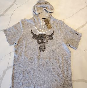 UA Project Rock Terry Short Sleeve Hoddie THE ROCK